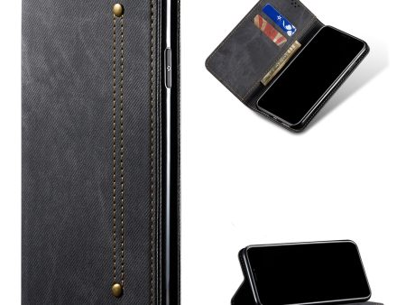 Jeans Cloth Texture Wallet Leather Mobile Phone Protective Cover for OnePlus Nord N100 Online now