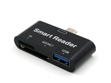 T532 3 in 1 Type-C Port USB3.0 SD TF Extender Card Reader Adapter Supports OTG Function for Phone on Sale