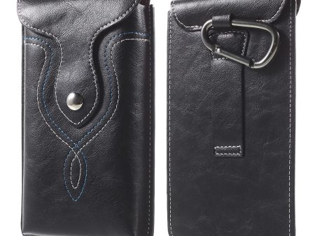 Vertical Leather Pouch with Carabiner for iPhone 6s Plus, Size: 159 x 83mm Fashion