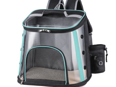 Cat Dog Pet Backpack PVC Transparent Shoulder Mesh Bag Travel Pet Carrier L Size: 40x40x28cm Fashion