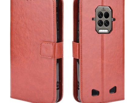 Quality Phone Case Stylish Crazy Horse PU Leather and TPU Wallet Design Protective Cellphone Flip Cover Shell for Doogee S86   S86 Pro Discount