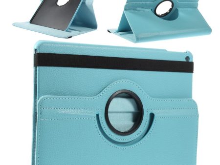 Litchi Grain Leather Case 360 Degree Rotary Stand Multi-Color Elastic Strap Closure for iPad Air 2 For Sale